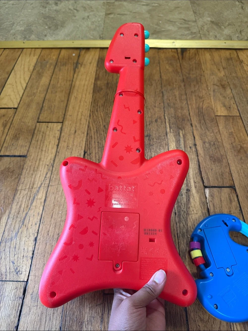 Kids Musical Guitar Toy and Handheld Xylophone - Red & Blue